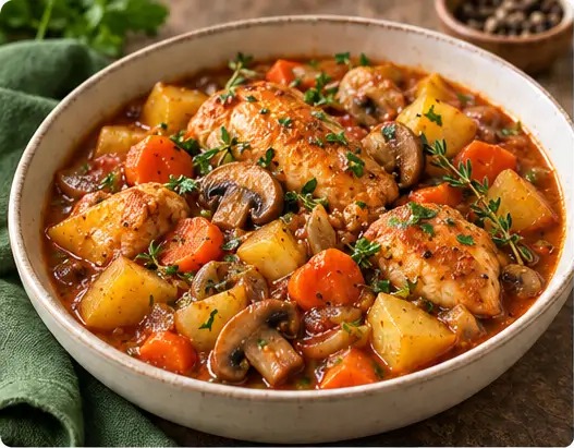 Mijoté de poulet comme en Louisiane