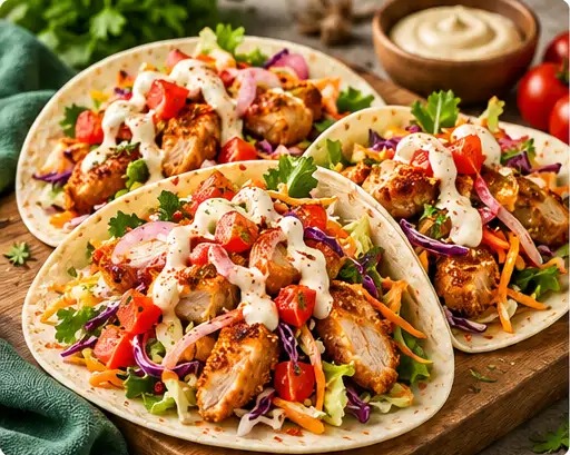 Tacos de poulet Label Rouge au paprika fumé
