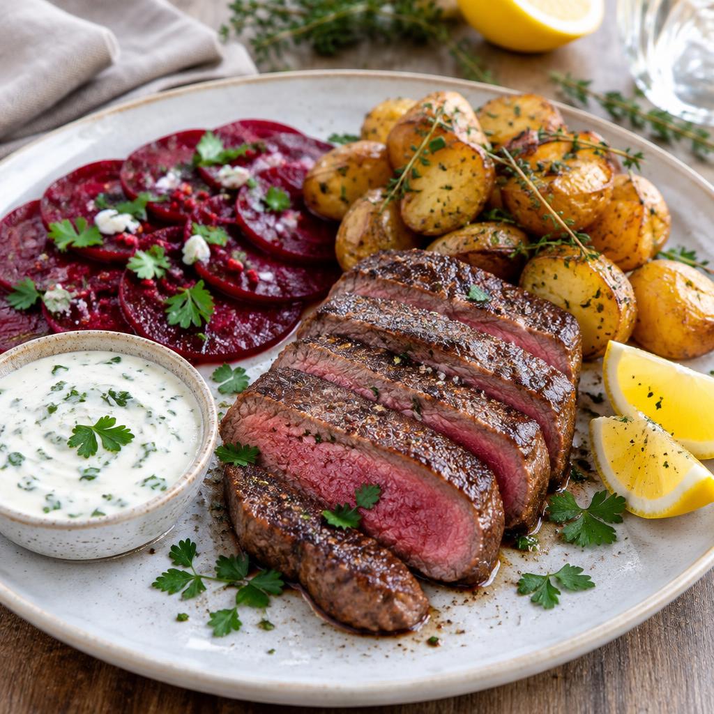Bœuf & carpaccio de betterave du comptoir
