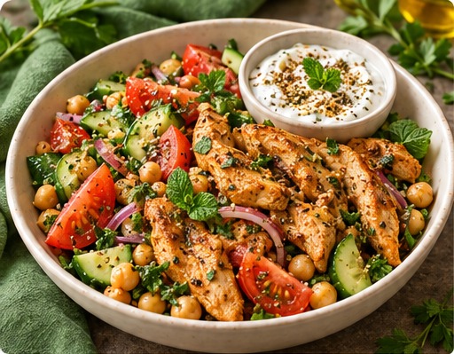 La Palmyre : poulet, pois chiches & tomate