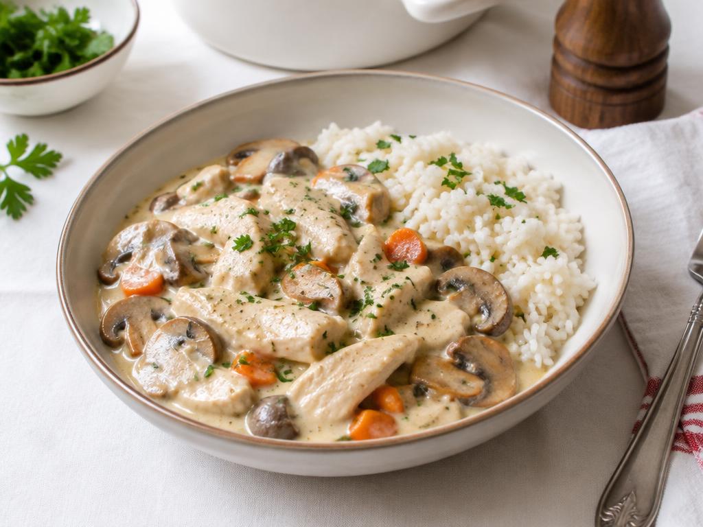 Blanquette de dinde à l'ancienne