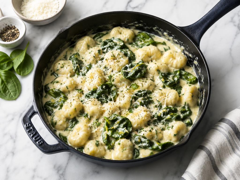 Gnocchis crémeux épinards-ricotta