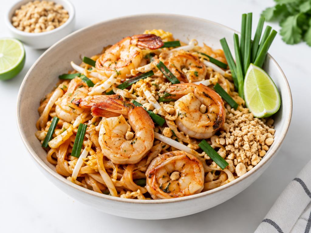 Pad thaï aux crevettes
