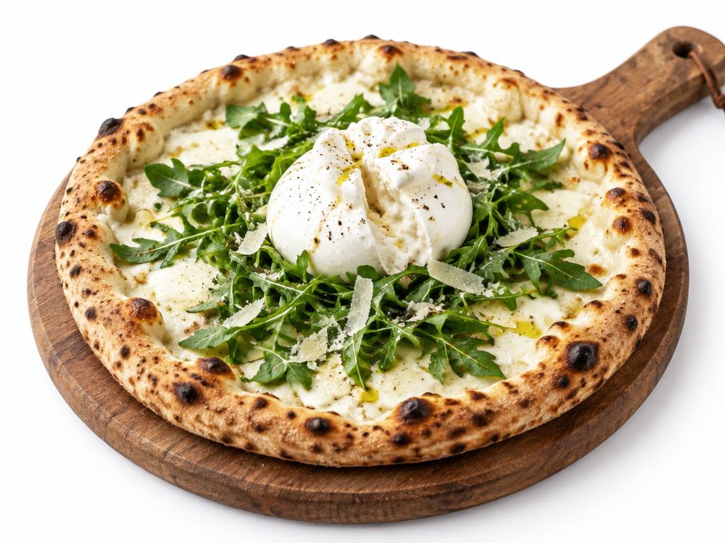Pizza blanche burrata & roquette