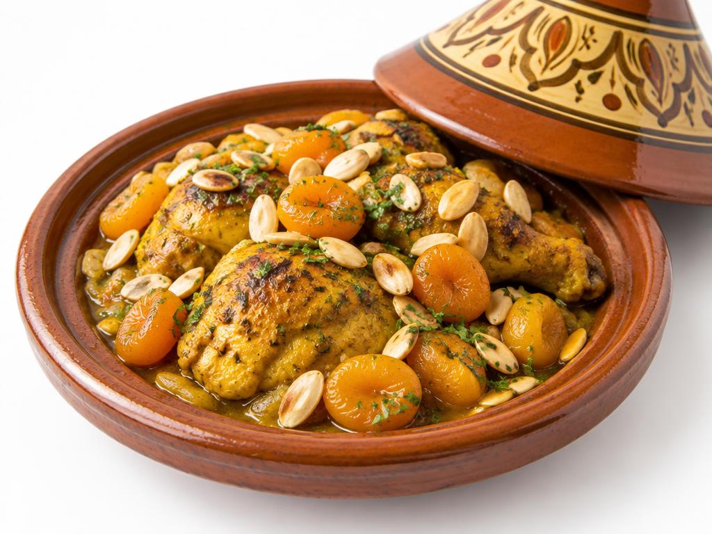 Tajine de poulet halal aux abricots